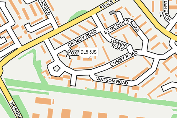 DL5 5JS map - OS OpenMap – Local (Ordnance Survey)