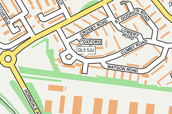 DL5 5JU map - OS OpenMap – Local (Ordnance Survey)