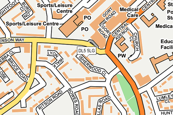 DL5 5LG map - OS OpenMap – Local (Ordnance Survey)