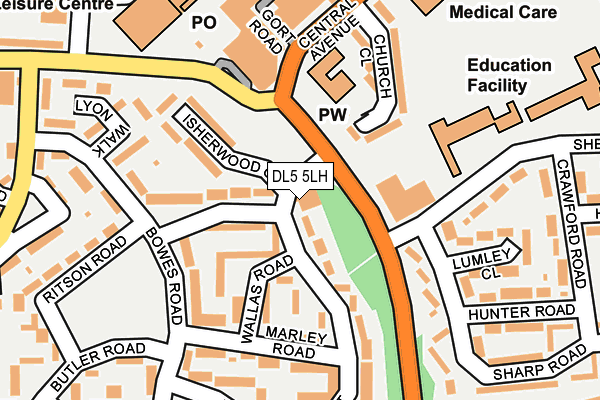 DL5 5LH map - OS OpenMap – Local (Ordnance Survey)