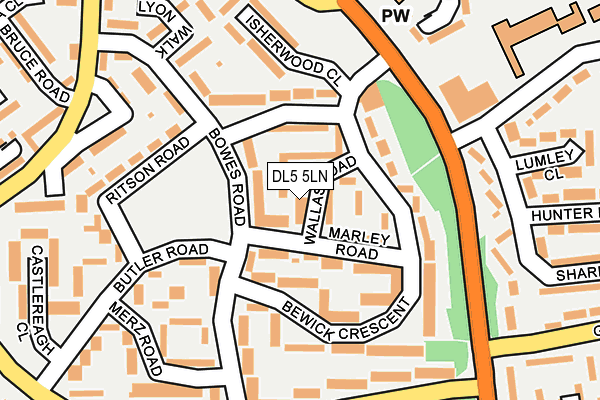 DL5 5LN map - OS OpenMap – Local (Ordnance Survey)