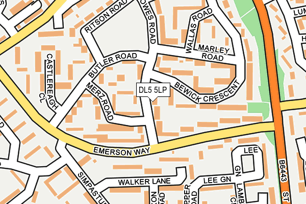 DL5 5LP map - OS OpenMap – Local (Ordnance Survey)
