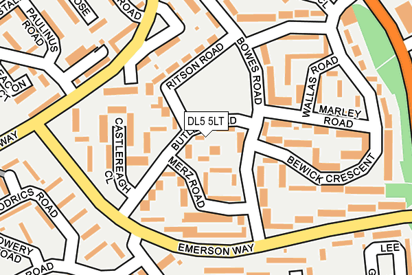 DL5 5LT map - OS OpenMap – Local (Ordnance Survey)
