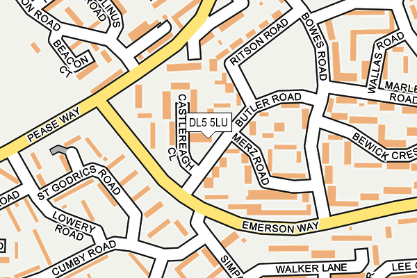DL5 5LU map - OS OpenMap – Local (Ordnance Survey)