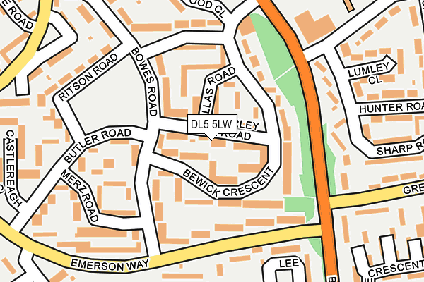 DL5 5LW map - OS OpenMap – Local (Ordnance Survey)