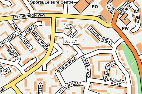 DL5 5LY map - OS OpenMap – Local (Ordnance Survey)