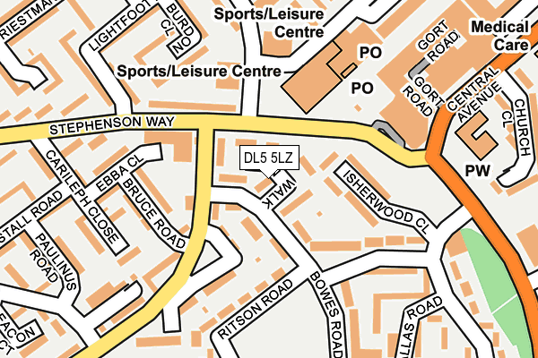 DL5 5LZ map - OS OpenMap – Local (Ordnance Survey)