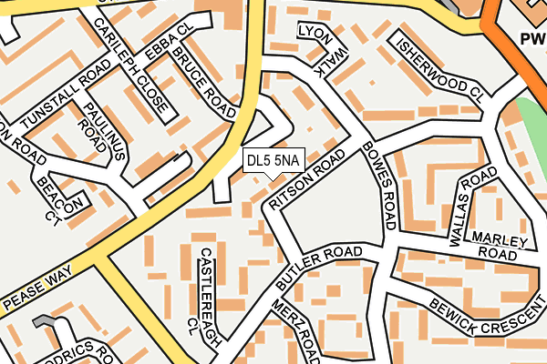 DL5 5NA map - OS OpenMap – Local (Ordnance Survey)