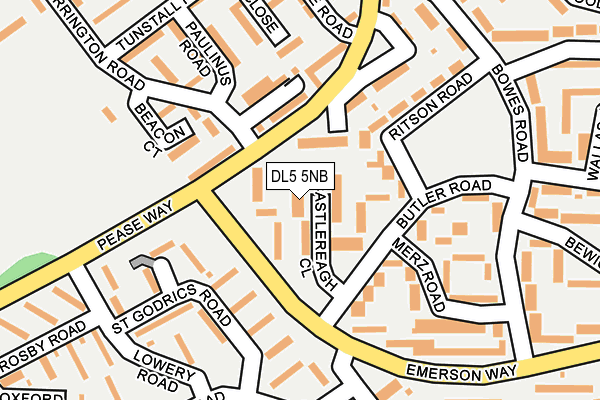 DL5 5NB map - OS OpenMap – Local (Ordnance Survey)