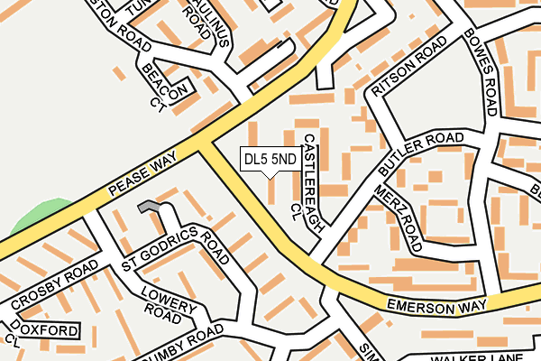 DL5 5ND map - OS OpenMap – Local (Ordnance Survey)