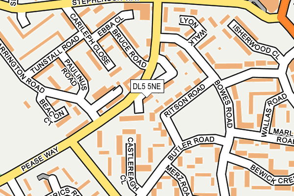 DL5 5NE map - OS OpenMap – Local (Ordnance Survey)