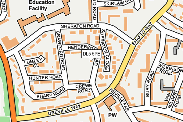 DL5 5PE map - OS OpenMap – Local (Ordnance Survey)