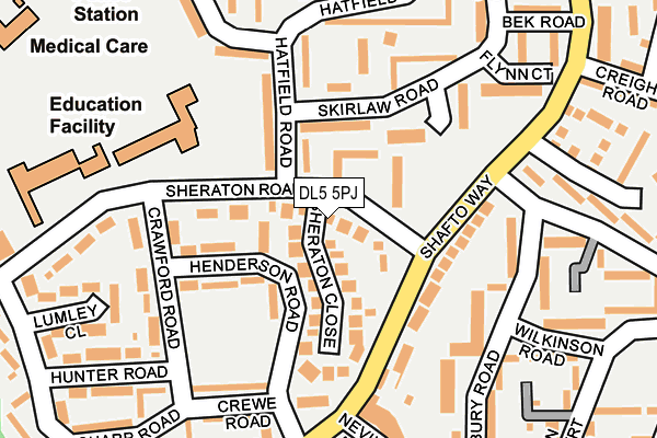 DL5 5PJ map - OS OpenMap – Local (Ordnance Survey)
