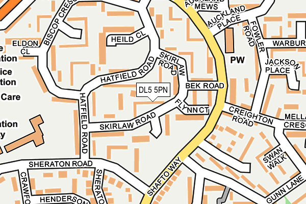 DL5 5PN map - OS OpenMap – Local (Ordnance Survey)