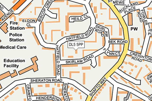 DL5 5PP map - OS OpenMap – Local (Ordnance Survey)