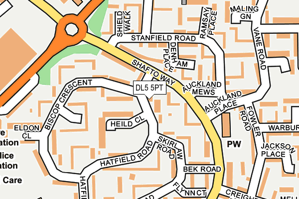 DL5 5PT map - OS OpenMap – Local (Ordnance Survey)