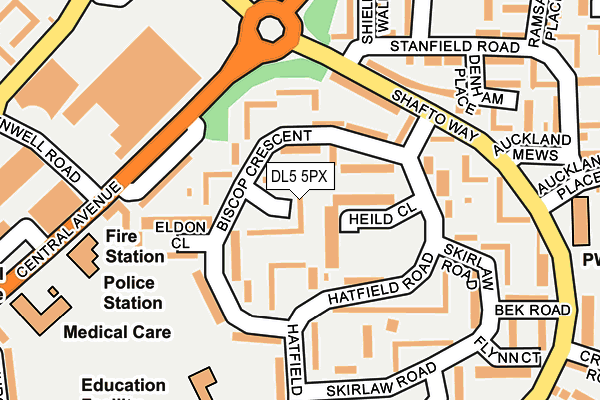 DL5 5PX map - OS OpenMap – Local (Ordnance Survey)