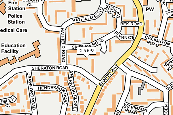 DL5 5PZ map - OS OpenMap – Local (Ordnance Survey)