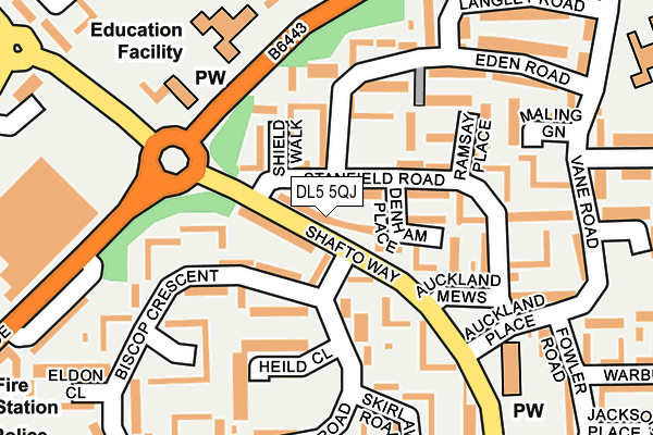 DL5 5QJ map - OS OpenMap – Local (Ordnance Survey)