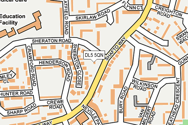 DL5 5QN map - OS OpenMap – Local (Ordnance Survey)