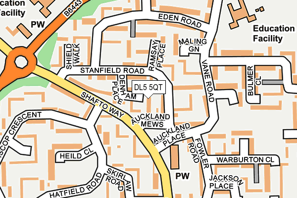 DL5 5QT map - OS OpenMap – Local (Ordnance Survey)