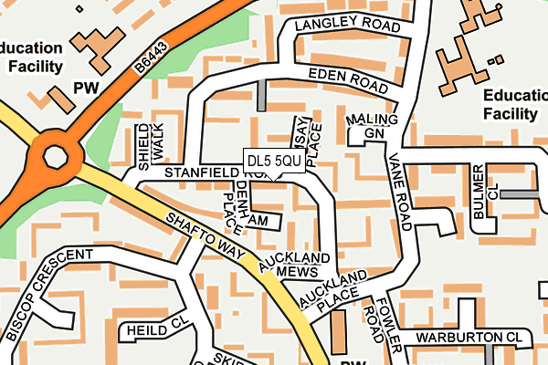 DL5 5QU map - OS OpenMap – Local (Ordnance Survey)