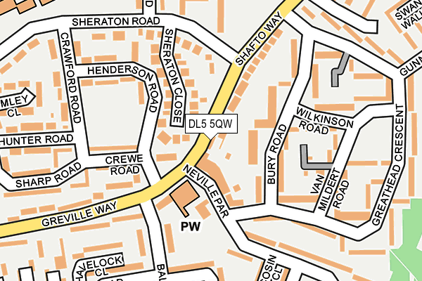 DL5 5QW map - OS OpenMap – Local (Ordnance Survey)