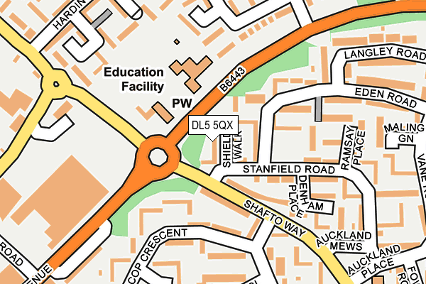 DL5 5QX map - OS OpenMap – Local (Ordnance Survey)