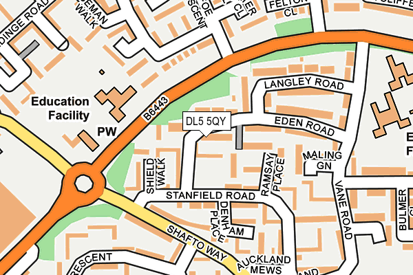 DL5 5QY map - OS OpenMap – Local (Ordnance Survey)