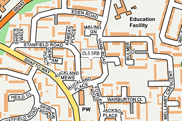 DL5 5RB map - OS OpenMap – Local (Ordnance Survey)
