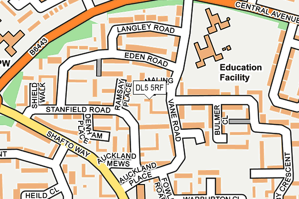 DL5 5RF map - OS OpenMap – Local (Ordnance Survey)