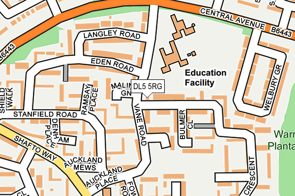 DL5 5RG map - OS OpenMap – Local (Ordnance Survey)