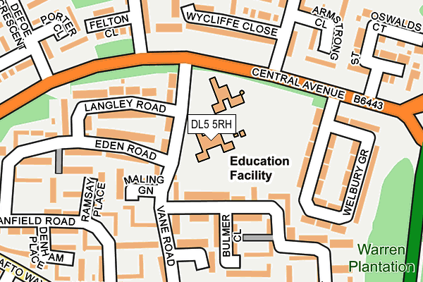DL5 5RH map - OS OpenMap – Local (Ordnance Survey)