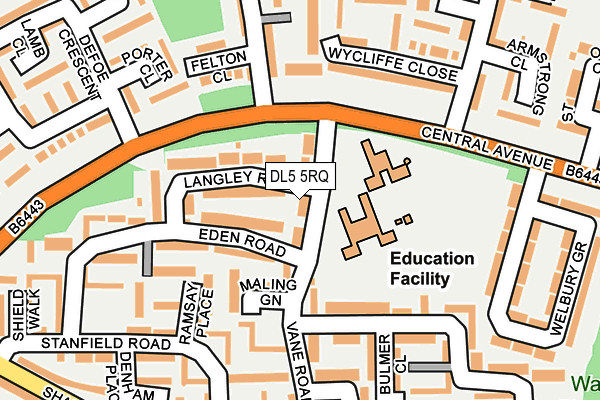 DL5 5RQ map - OS OpenMap – Local (Ordnance Survey)