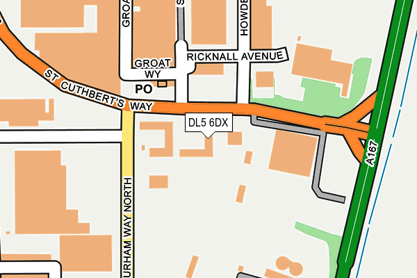 DL5 6DX map - OS OpenMap – Local (Ordnance Survey)