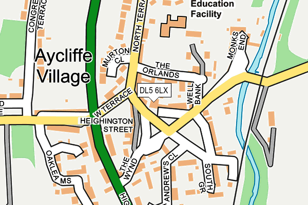 DL5 6LX map - OS OpenMap – Local (Ordnance Survey)