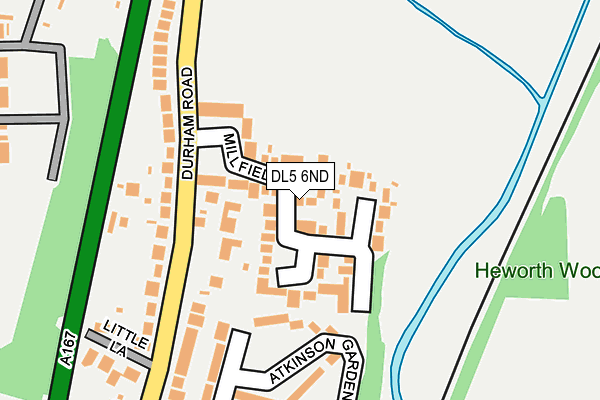 DL5 6ND map - OS OpenMap – Local (Ordnance Survey)