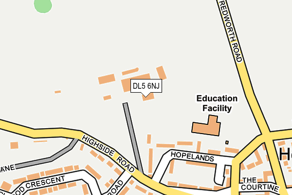 DL5 6NJ map - OS OpenMap – Local (Ordnance Survey)