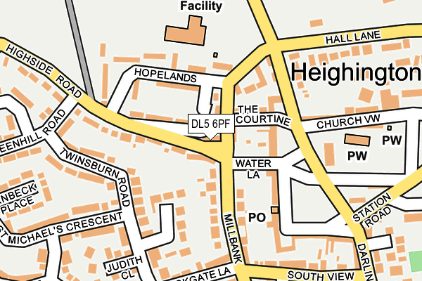 DL5 6PF map - OS OpenMap – Local (Ordnance Survey)