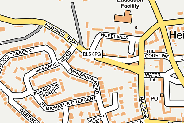 DL5 6PG map - OS OpenMap – Local (Ordnance Survey)