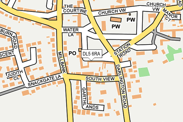 DL5 6RA map - OS OpenMap – Local (Ordnance Survey)