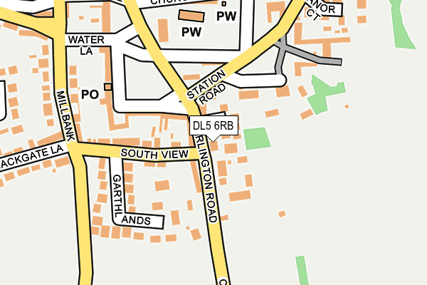 DL5 6RB map - OS OpenMap – Local (Ordnance Survey)