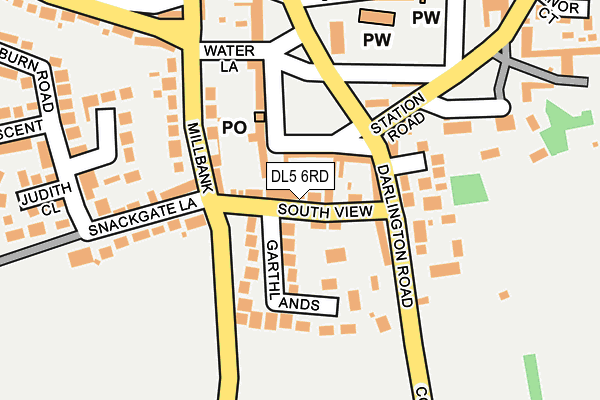 DL5 6RD map - OS OpenMap – Local (Ordnance Survey)