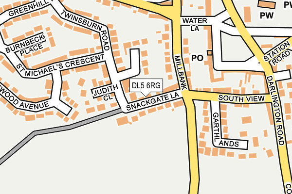 DL5 6RG map - OS OpenMap – Local (Ordnance Survey)