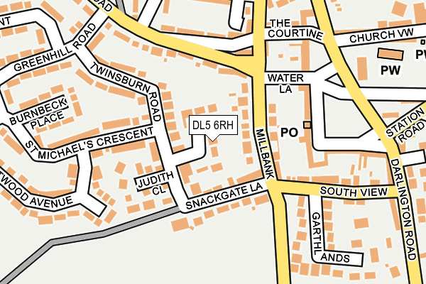 DL5 6RH map - OS OpenMap – Local (Ordnance Survey)