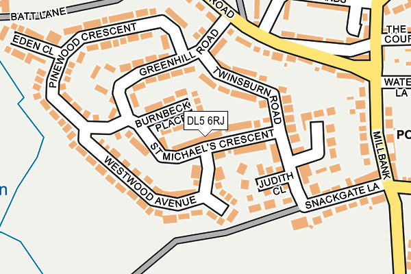 DL5 6RJ map - OS OpenMap – Local (Ordnance Survey)