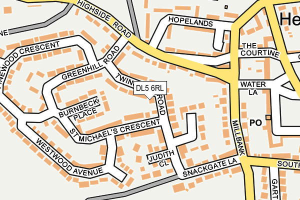 DL5 6RL map - OS OpenMap – Local (Ordnance Survey)