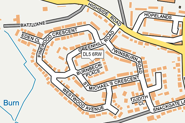 DL5 6RW map - OS OpenMap – Local (Ordnance Survey)