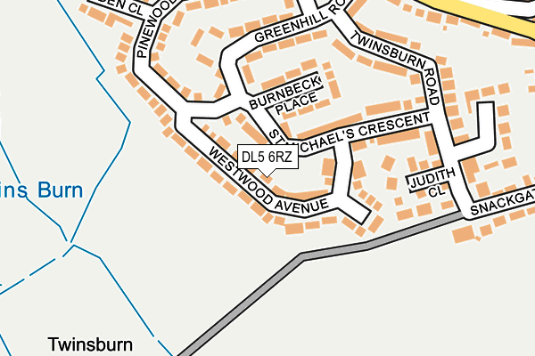 DL5 6RZ map - OS OpenMap – Local (Ordnance Survey)