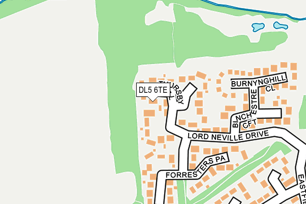 DL5 6TE map - OS OpenMap – Local (Ordnance Survey)